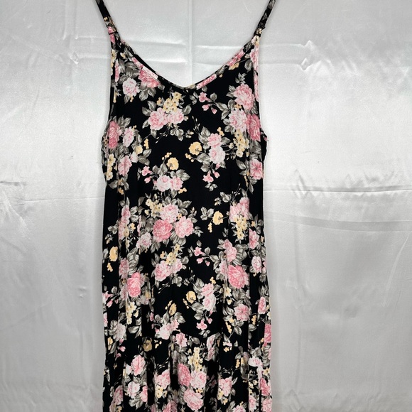 Wallflower Floral Black and Pink Slip Dress Size L - Picture 4 of 9